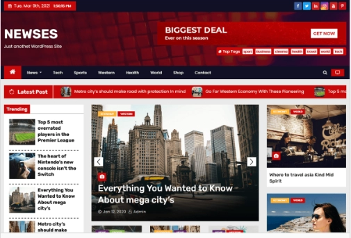 Wordpress Newses Theme