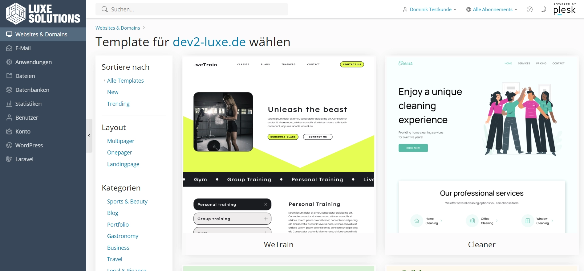 Luxe-Solutions Website builder
